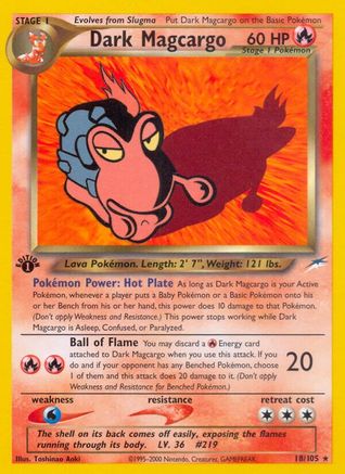 Dark Magcargo 18/105 - [Neo Destiny] 1st Edition
