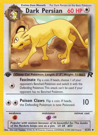 Dark Persian 42/82 - [Team Rocket] 1st Edition