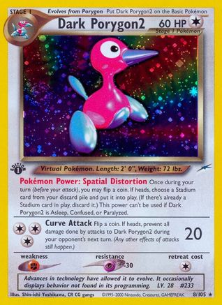 Dark Porygon2 8/105 - [Neo Destiny] 1st Edition Holofoil