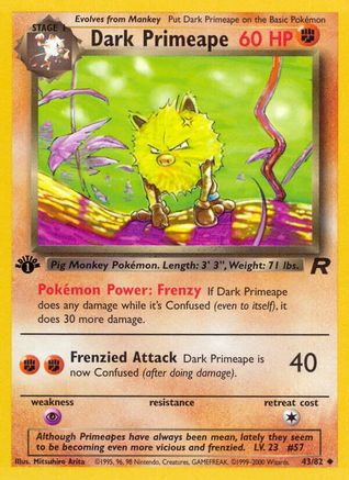 Dark Primeape 43/82 - [Team Rocket] 1st Edition