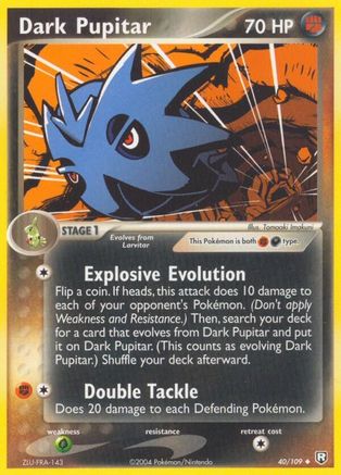 Dark Pupitar (40/109) (Estampillé) [EX : Team Rocket Returns] 