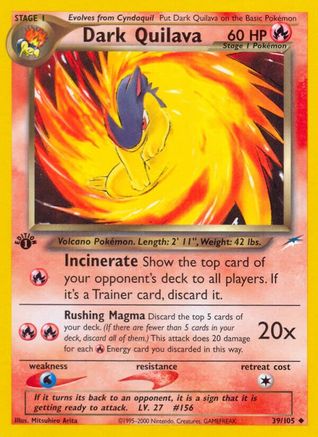 Dark Quilava 39/105 - [Neo Destiny] 1st Edition
