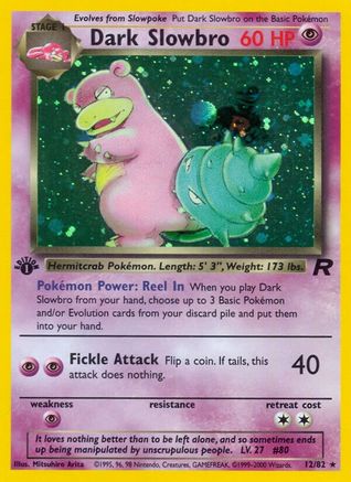 Dark Slowbro (12) 12/82 - [Team Rocket] Unlimited Holofoil