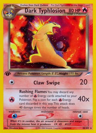 Dark Typhlosion 10/105 - [Neo Destiny] 1st Edition Holofoil
