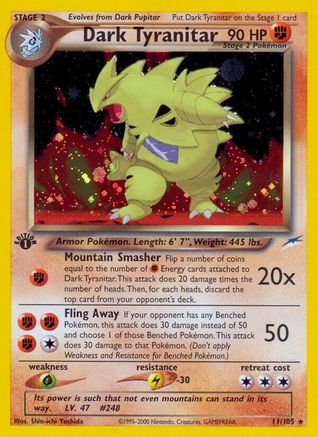 Dark Tyranitar 11/105 - [Neo Destiny] 1st Edition Holofoil