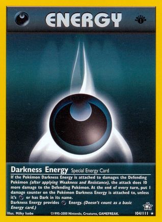 Darkness Energy (104/111) [N1 Neo Genesis] 1st Edition