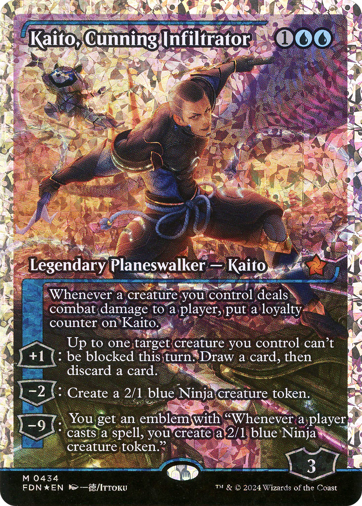 Kaito, Cunning Infiltrator (FDN-434) - [Foundations]: (Showcase) Foil