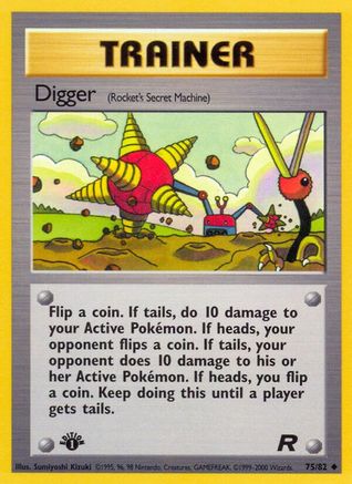 Digger (Rocket's Secret Machine) 75/82 - [Team Rocket] 1st Edition
