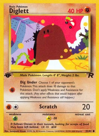 Diglett 52/82 - [Team Rocket] 1st Edition