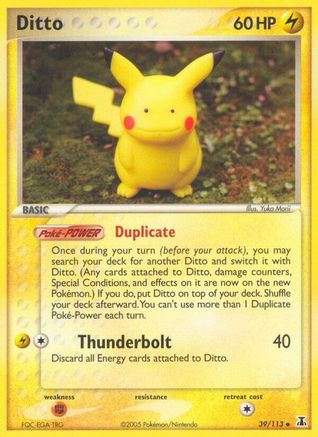 Ditto - 039/113 (Pikachu) 39/113 - [Delta Species]