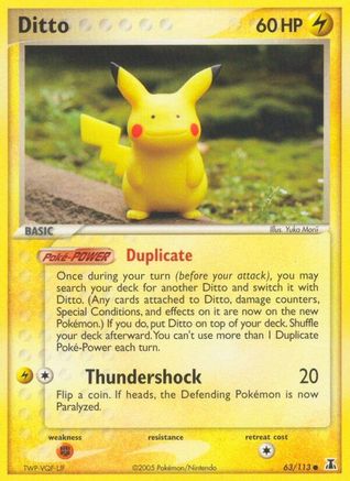 Ditto - 63/113 (Pikachu) 63/113 - [Delta Species]