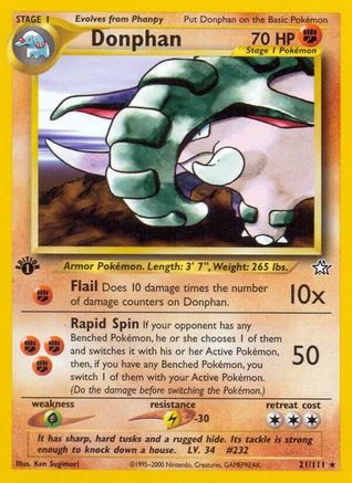 Donphan 21/111 - [Neo Genesis] 1st Edition