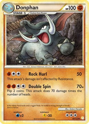 Donphan (40/123) [HeartGold &amp; SoulSilver : ensemble de base] 