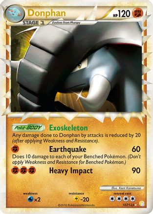 Donphan (107/123) [HeartGold &amp; SoulSilver : ensemble de base] 