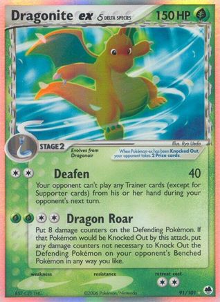 Dragonite ex (91/101) (Espèce Delta) [EX : Dragon Frontiers] 