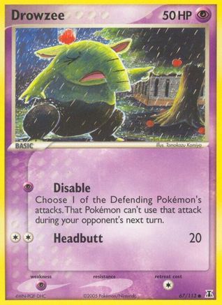 Drowzee (67/113) (Estampillé) [EX : Espèce Delta] 