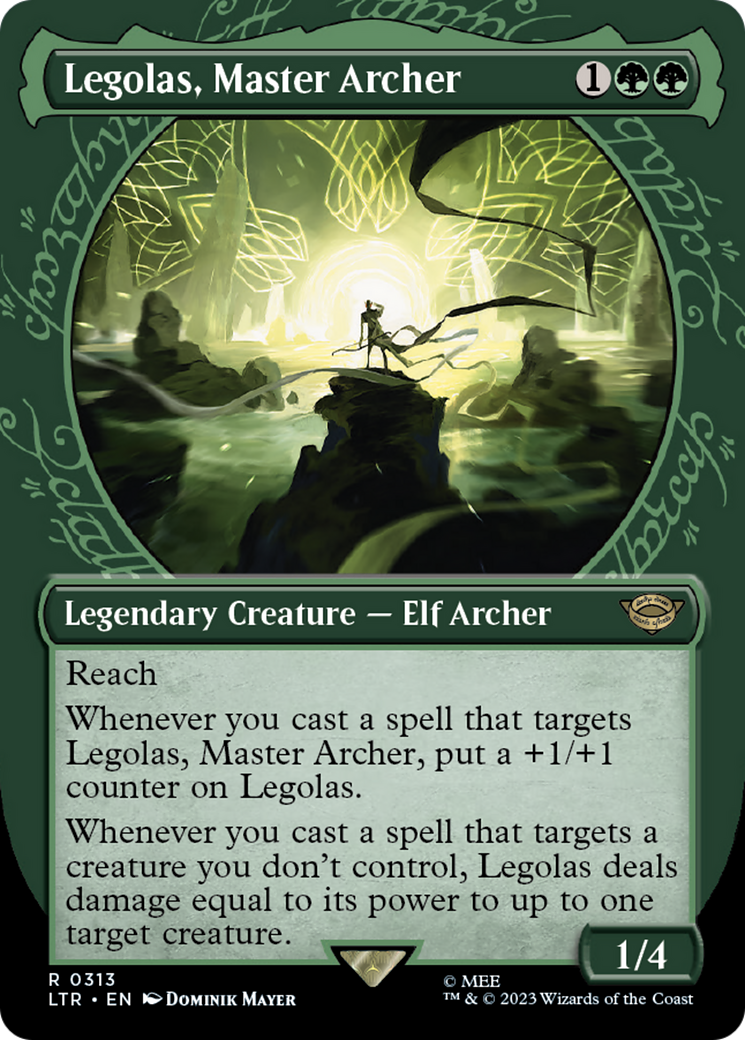 Legolas, Master Archer (LTR-313) - [The Lord of the Rings: Tales of Middle-earth]: (Showcase) (Borderless) Foil