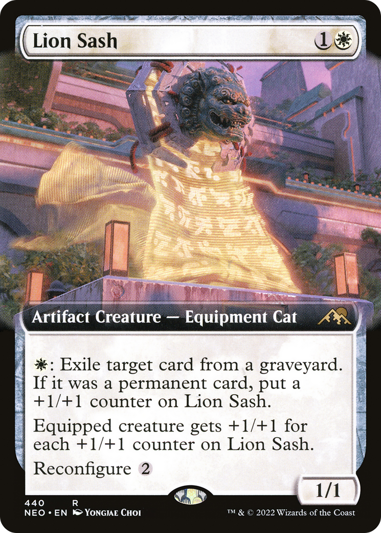 Lion Sash (NEO-440) - [Kamigawa: Neon Dynasty]: (Extended Art)