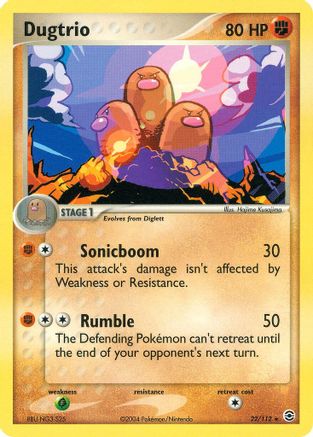 Dugtrio (22/112) [EX : Rouge Feu et Vert Feuille] 