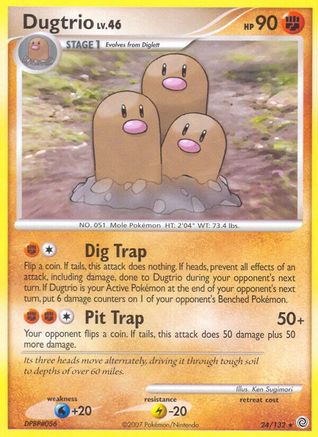 Dugtrio (24/132) [Diamant &amp; Perle : Merveilles secrètes] 