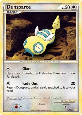 Dunsparce (41/123) [HeartGold &amp; SoulSilver : ensemble de base] 