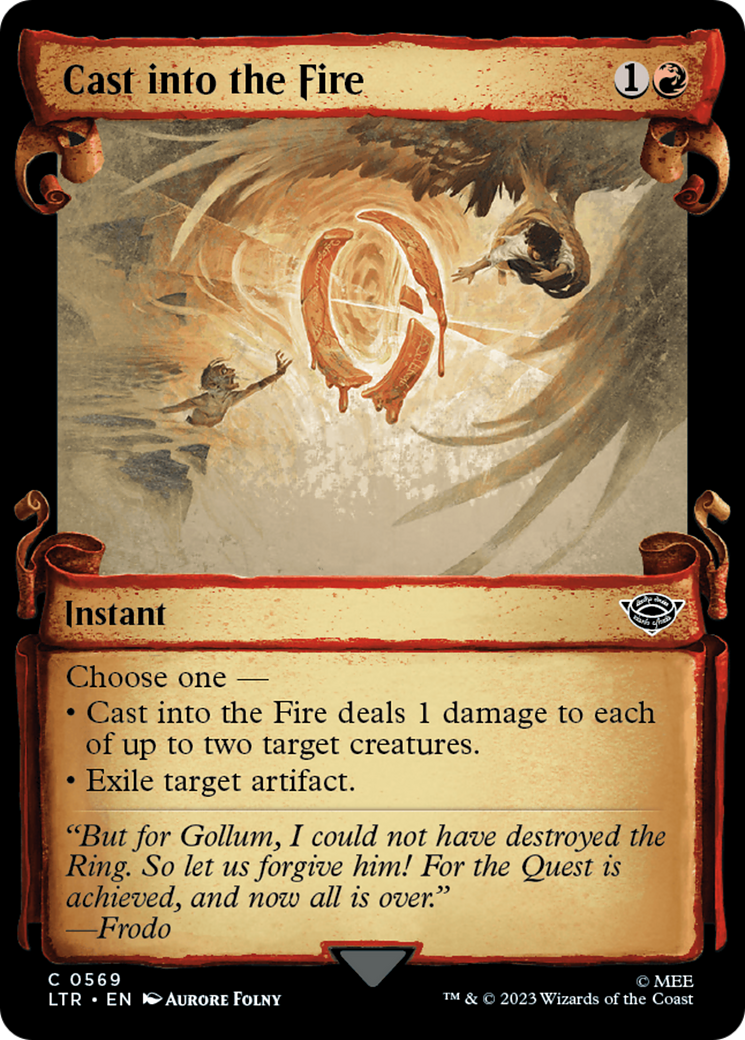 Cast into the Fire (LTR-569) - [The Lord of the Rings: Tales of Middle-earth]: (Showcase) Foil
