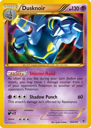 Dusknoir (104/101) [Noir et blanc : explosion de plasma] 