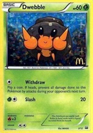 Dwebble - 3/12/12 - [McDonalds Promos 2012] Holofoil