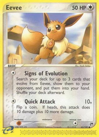 Eevee 63/100 - [Sandstorm] Reverse Holofoil