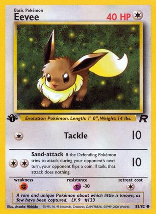 Eevee 55/82 - [Team Rocket] 1st Edition