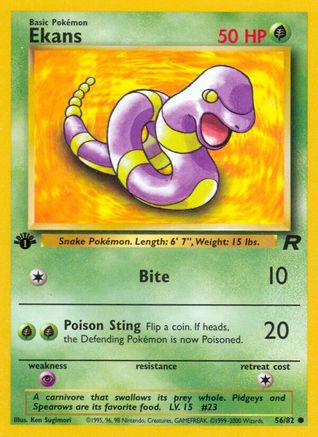 Ekans 56/82 - [Team Rocket] 1st Edition