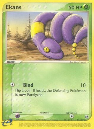 Ekans 64/100 - [Sandstorm] Reverse Holofoil