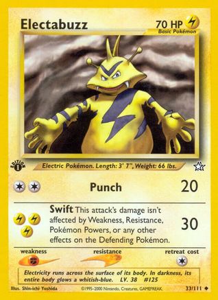 Electabuzz 33/111 - [Neo Genesis] 1st Edition