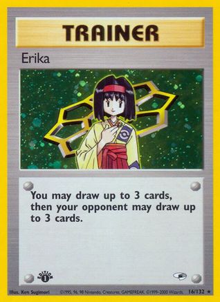 Erika (16) 16/132 - [Gym Heroes] 1st Edition Holofoil