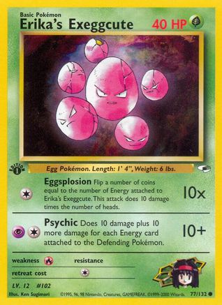 Erika's Exeggcute (77) 77/132 - [Gym Heroes] 1st Edition