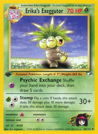 Erika's Exeggutor 44/132 - [Gym Heroes] 1st Edition