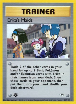 Erika's Maids 109/132 - [Gym Heroes] 1st Edition