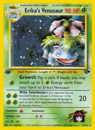 Erika's Venusaur 4/132 - [Gym Challenge] Unlimited Holofoil