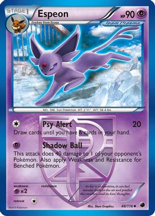 Espeon (48/116) [Noir et blanc : Gel du plasma] 