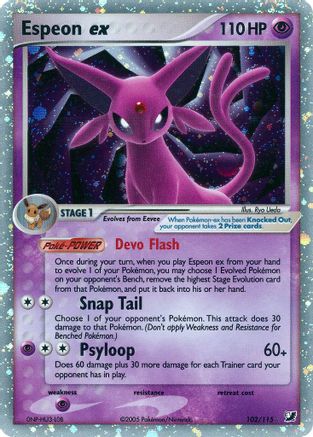 Espeon ex (102/115) [EX : Forces invisibles] 