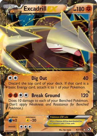 Excadrill EX (82/113) [Noir et blanc : Trésors légendaires] 