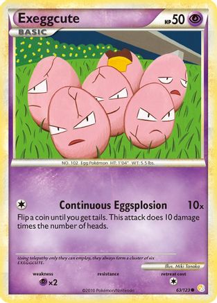 Exeggcute (63/123) [HeartGold &amp; SoulSilver : Ensemble de base] 