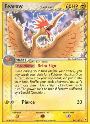 Fearow (18/100) (Espèce Delta) [EX : Gardiens de cristal] 