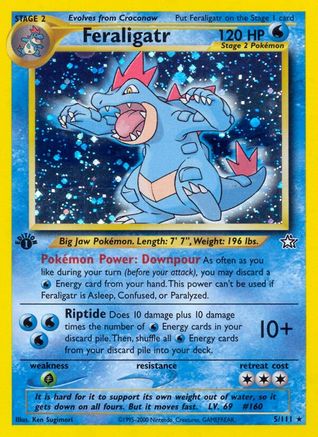 Feraligatr (5) 5/111 - [Neo Genesis] 1st Edition Holofoil