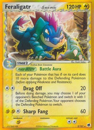 Feraligatr (Delta Species) 2/101 - [Dragon Frontiers] Reverse Holofoil