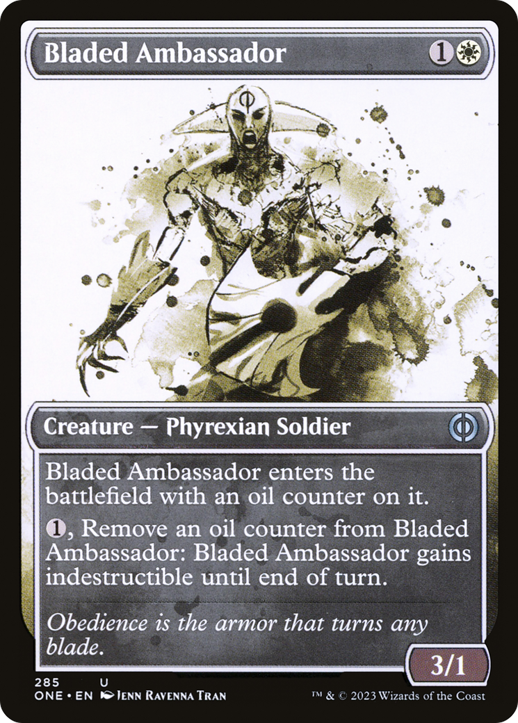 Bladed Ambassador (ONE-285) - [Phyrexia: All Will Be One]: (Showcase) Foil