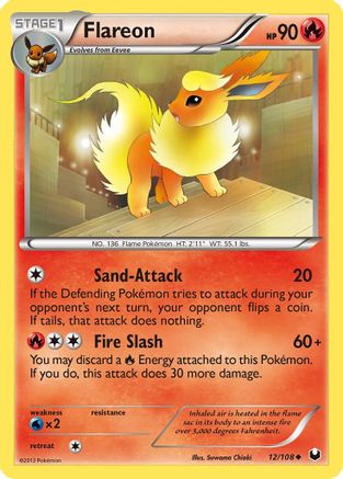 Flareon (12/108) [Noir et blanc : Explorateurs sombres] 