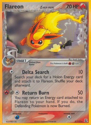 Flareon (5/113) (Espèce Delta) [EX : Espèce Delta] 