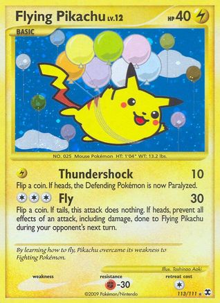 Pikachu volant (113/111) [Platine : Rising Rivals] 