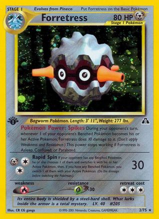 Forretress (2) 2/75 - [Neo Discovery] 1st Edition Holofoil